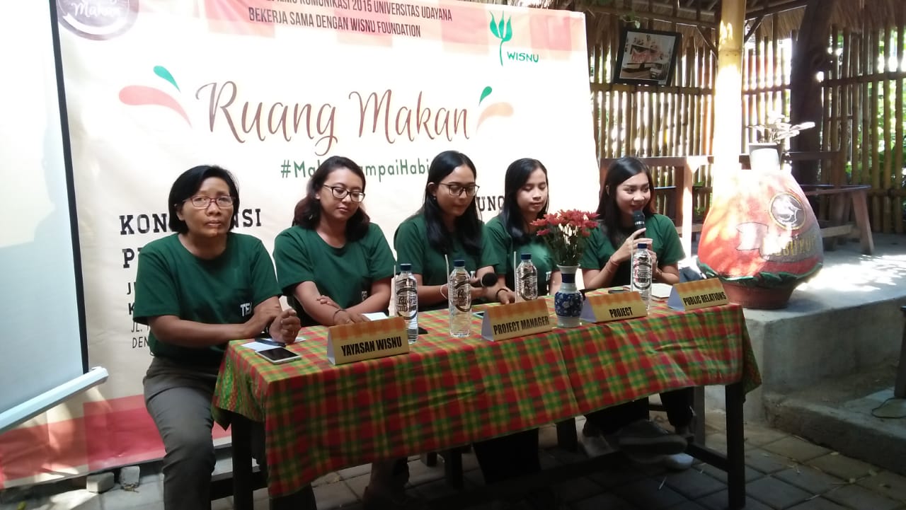 "Ruang Makan" press conference at Warung Kubu Kopi, Denpasar on Friday.