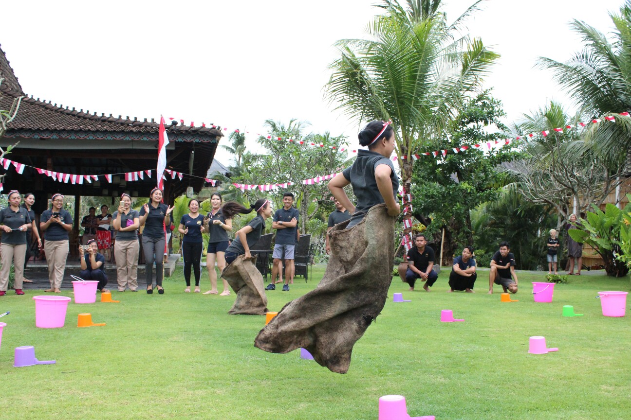Games held in celebrating Indonesia's Independence Day at Alaya Hotels & Resorts Ubud.
