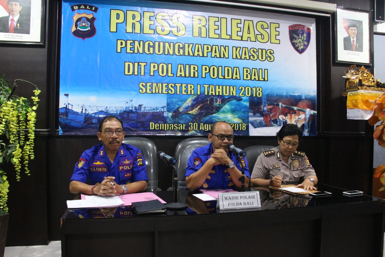 Bali Water Police unveiled the cases during first semester of 2018.