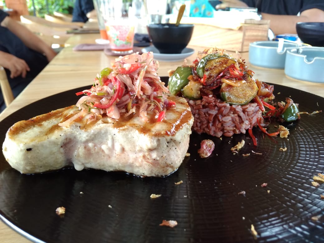 Tuna Bakar Terong Renyah