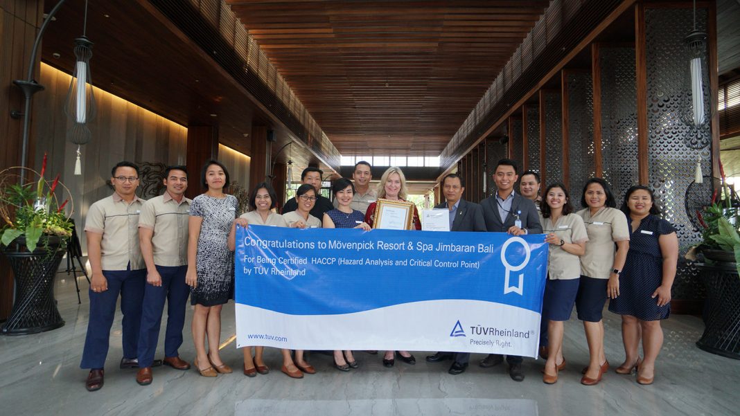 Mövenpick Resort & Spa Jimbaran Bali receives Hazard Analysis and Critical Control Points (HACCP) Certification.