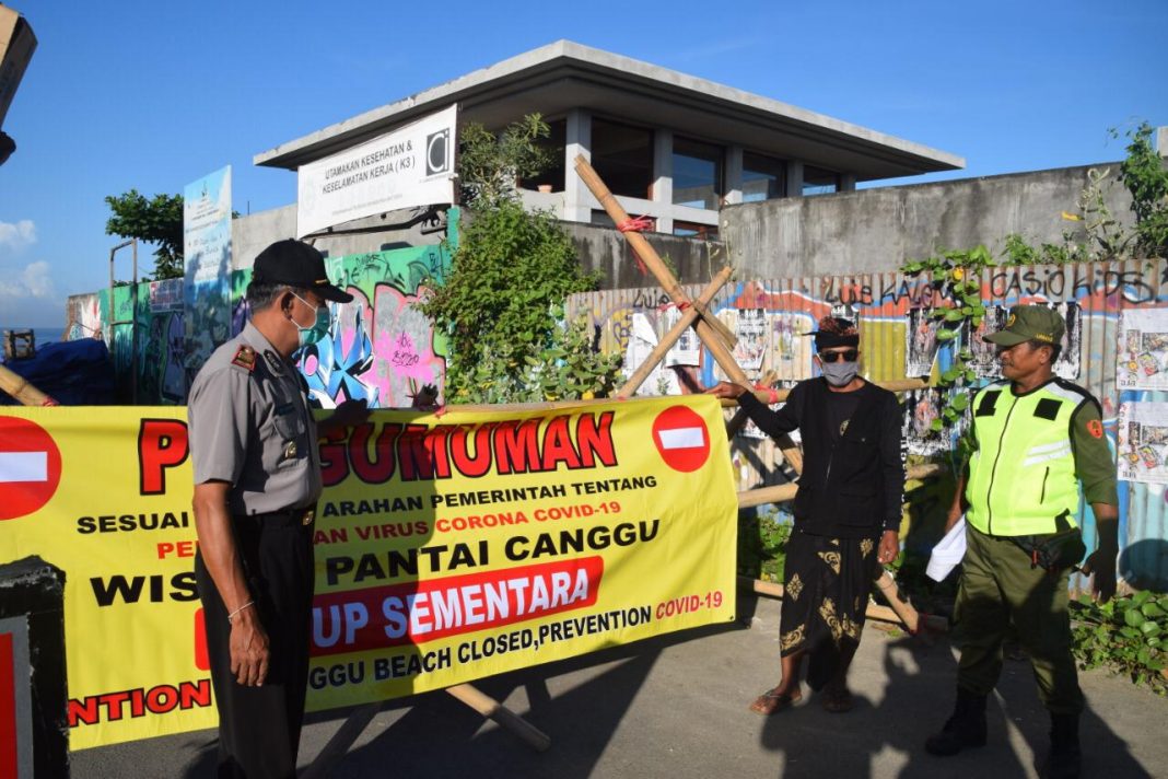 Beaches in Canggu Area are Closed to Prevent Corona Virus Spread