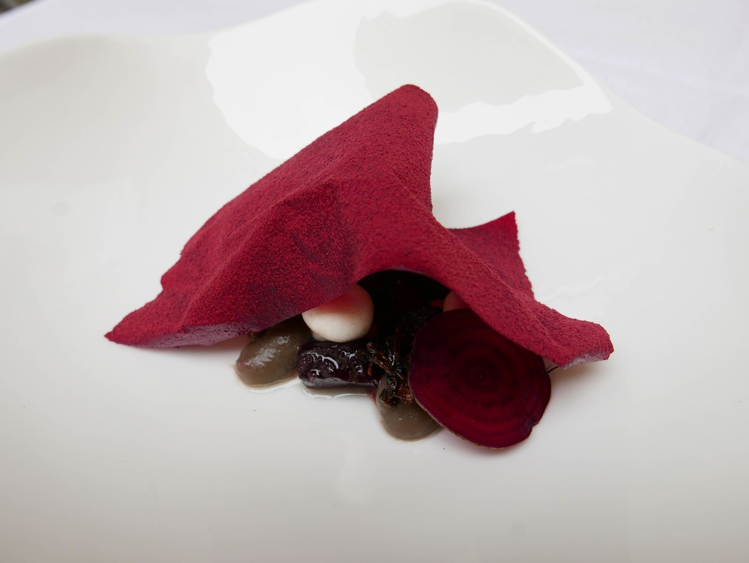 Venison beet root.