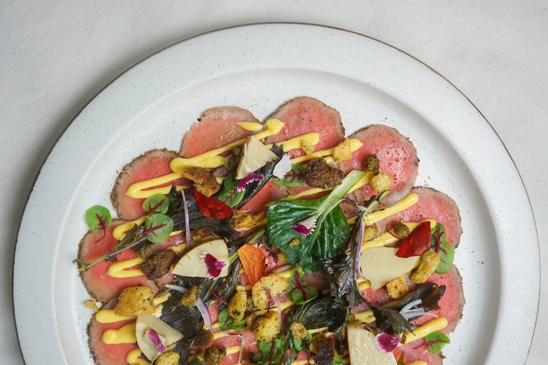 Buffalo Carpaccio at RAMU Kitchen.