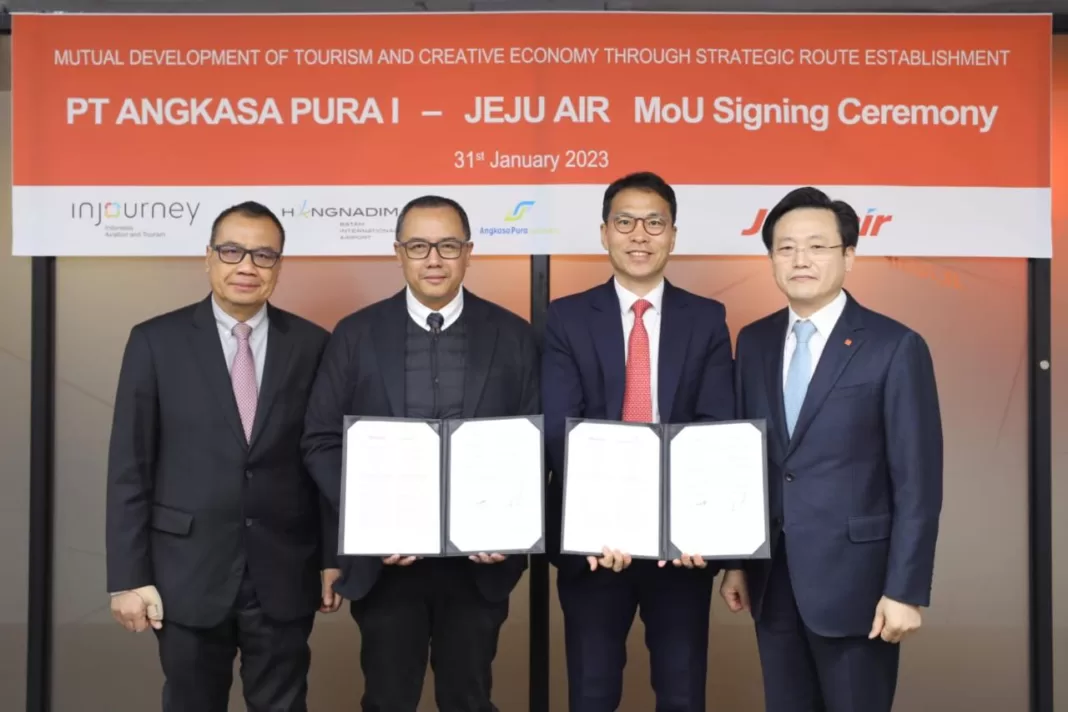 Angkasa Pura I and Jeju Air Sign MoU to Develop South Korea - Indonesia Connectivity