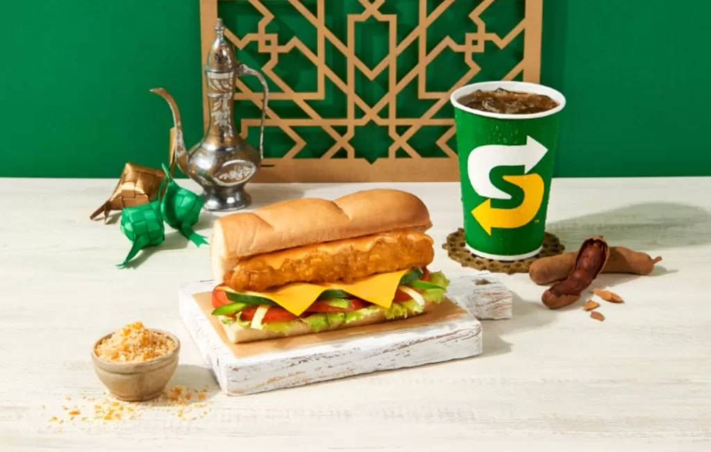 Subway Ramadan Menu: Breaded Chicken Strip and Tamarind Green Tea.