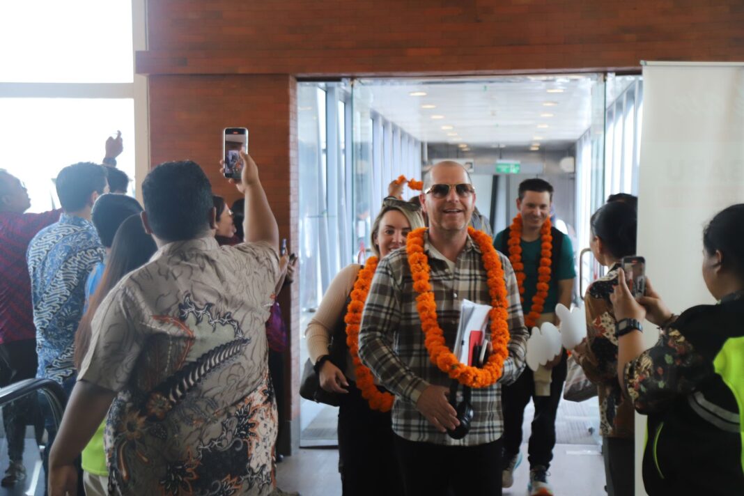 New flight from Canberra, Australia to Bali arrived at Bali Airport on Friday (14 June 2024).
