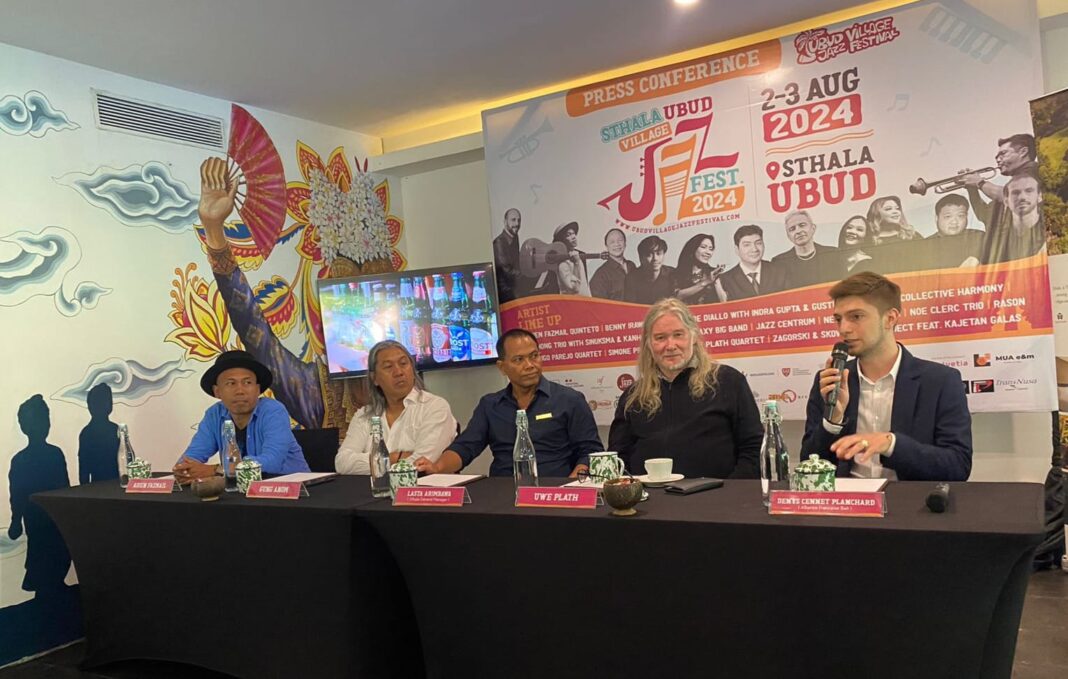 The Sthala Ubud Village Jazz Festival 2024 press conference on Thursday.