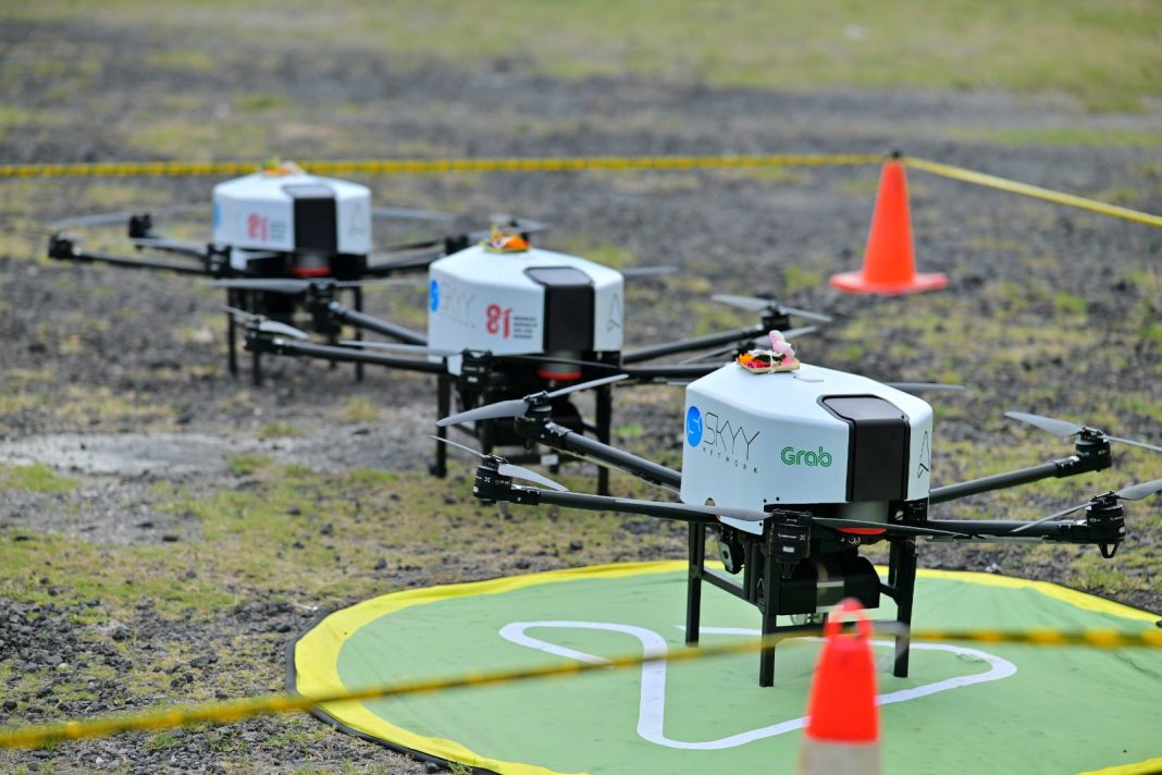The drone pictured above is being used in a three-month food delivery pilot in Bali.